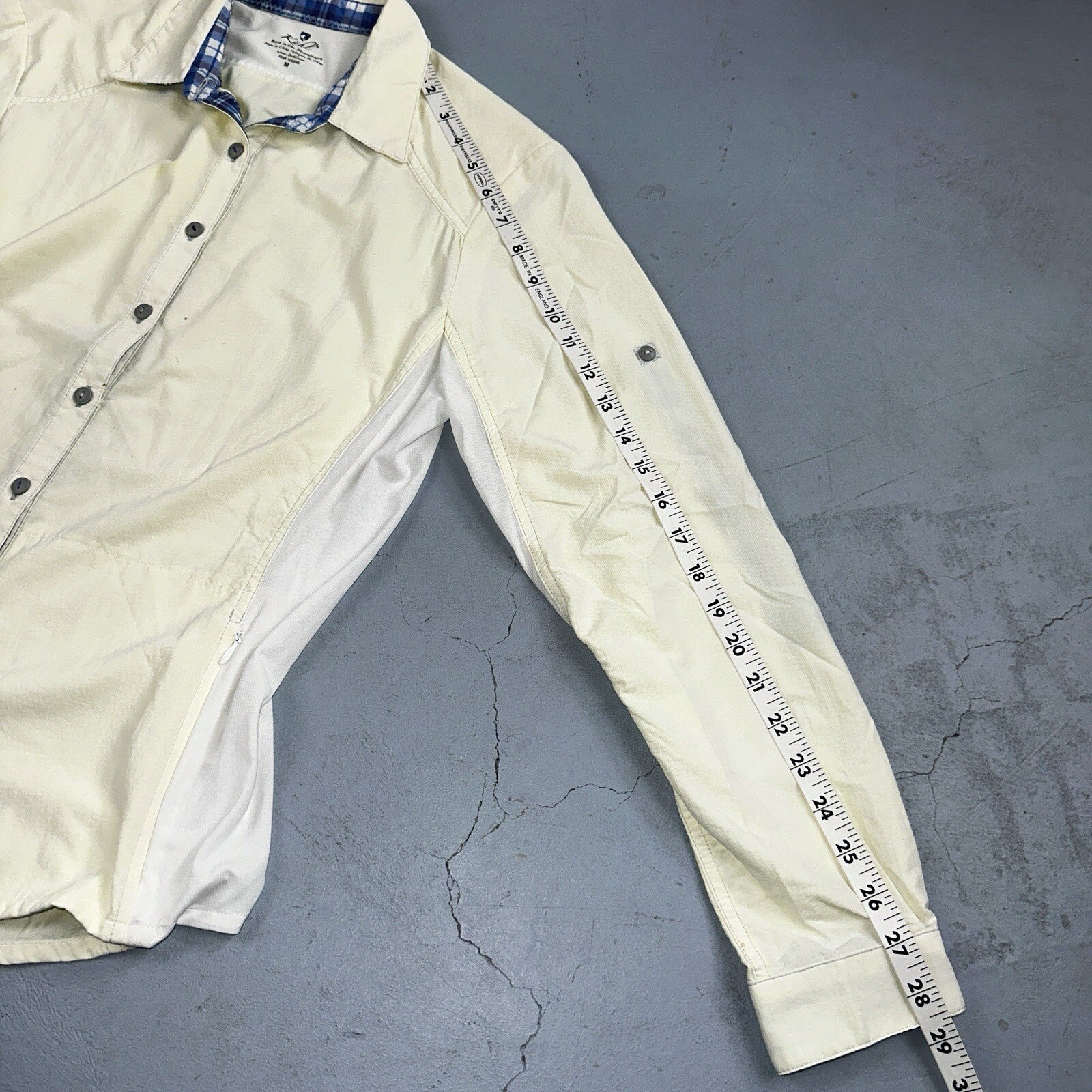 Kuhl Shirt Women's Nylon Button Up Long Sleeves Outdoor Hiking Shirt Size M