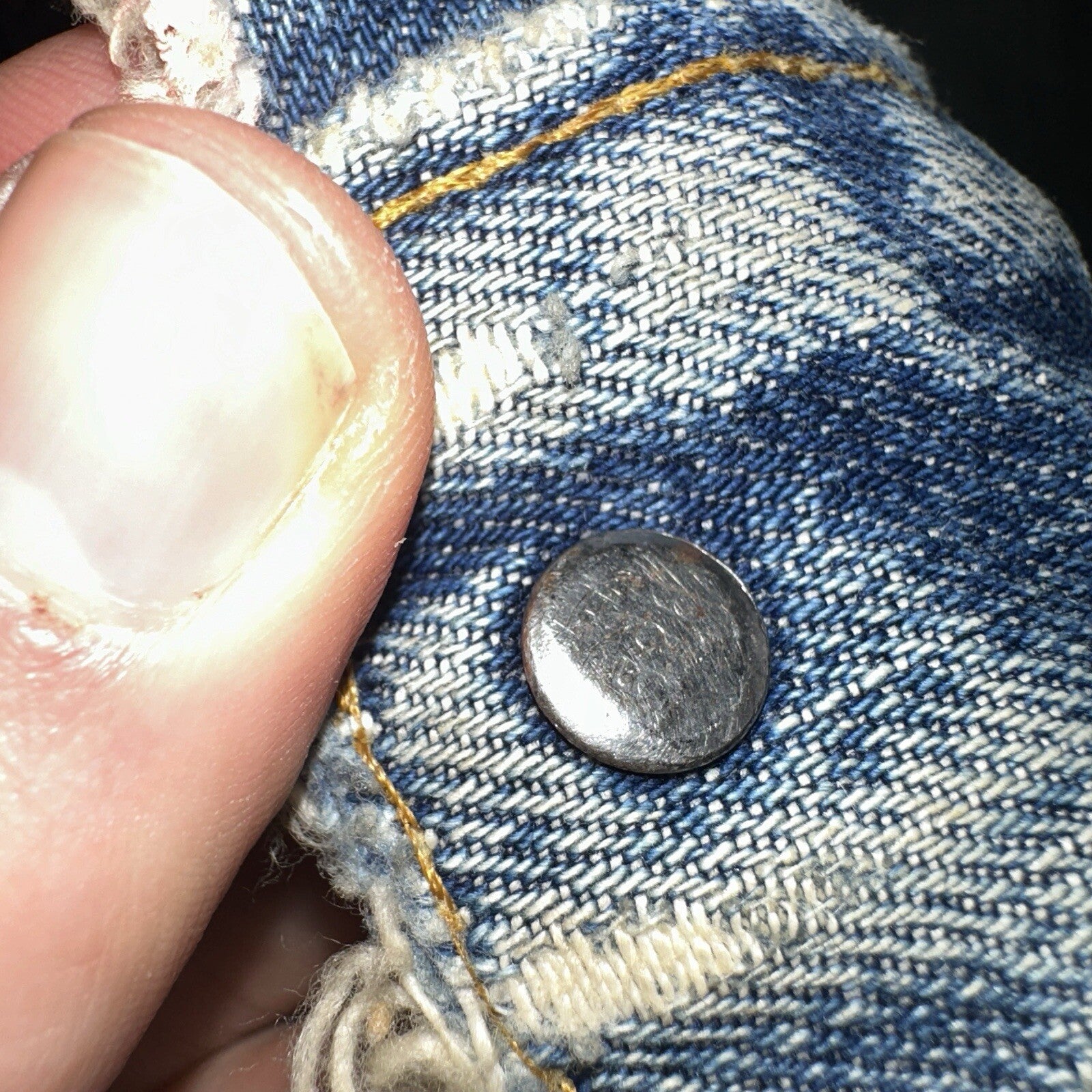 Levis VTG Denim Size 42 Type 3 III Trucker Jean Jacket Thrashed 1970s 70s Patch