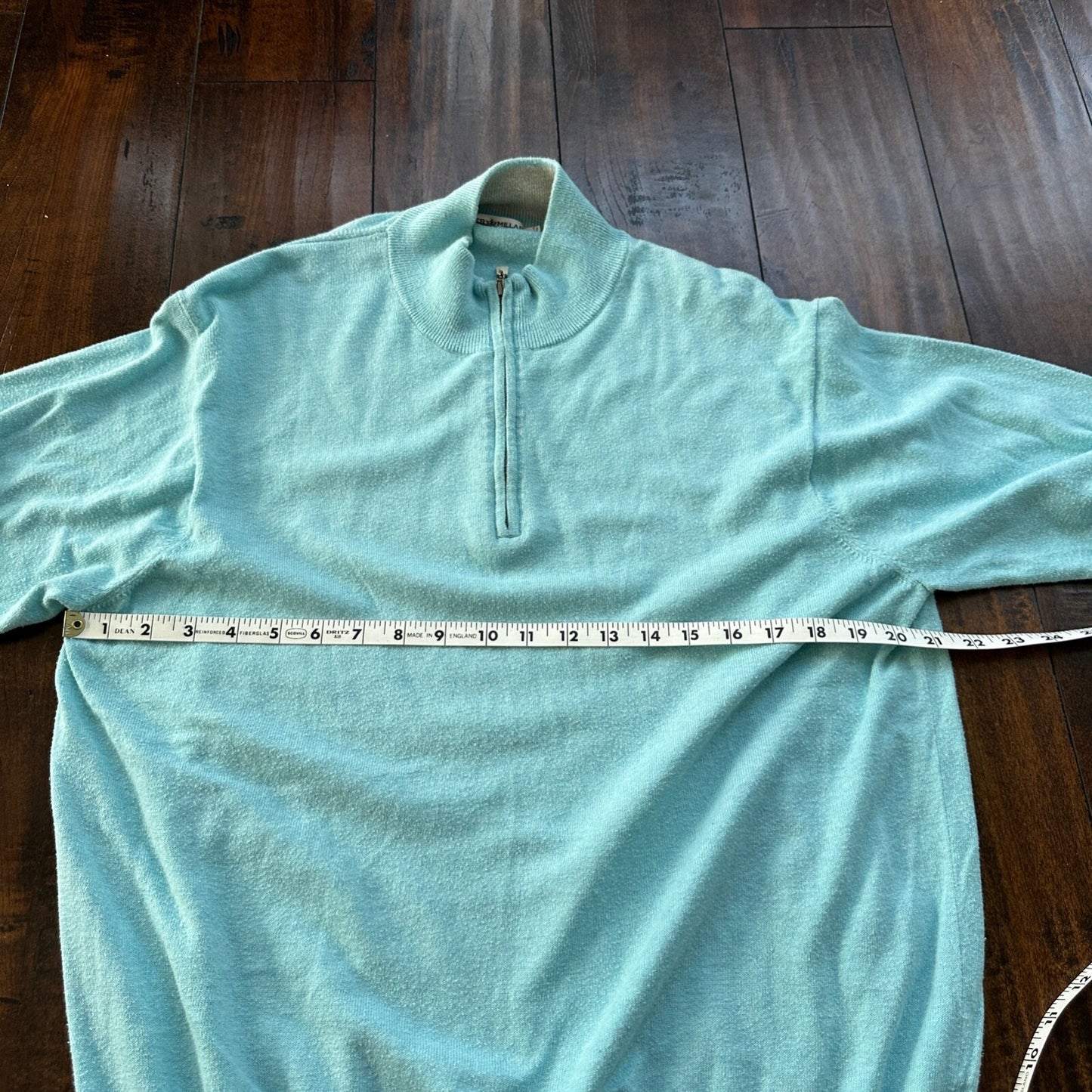 Peter Millar Sweater Men L Crown Soft Cotton Cashmere 1/4 Quarter Zip Pullover