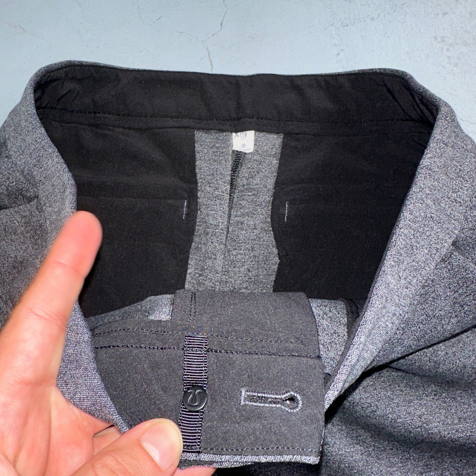 Lululemon Size 10 Grey Marle Ponte High Waist Fly Slim Fit Dress Pants Casual