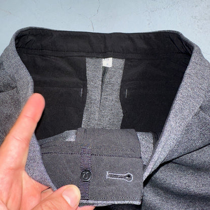 Lululemon Size 10 Grey Marle Ponte High Waist Fly Slim Fit Dress Pants Casual