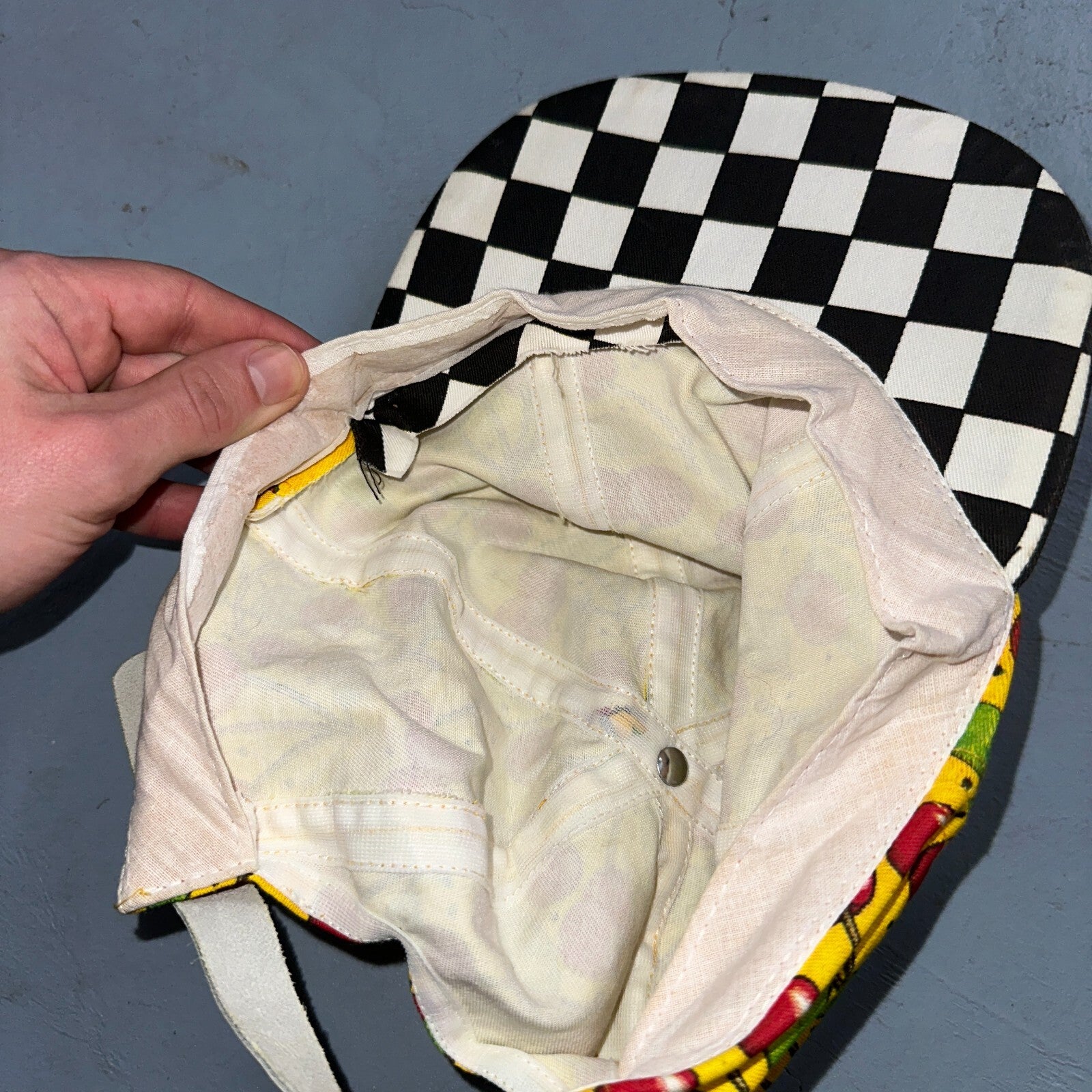 VTG Life is Just a Chair of Bowlies Mary Engelbreit Adjustable Hat Cap Rare 90s