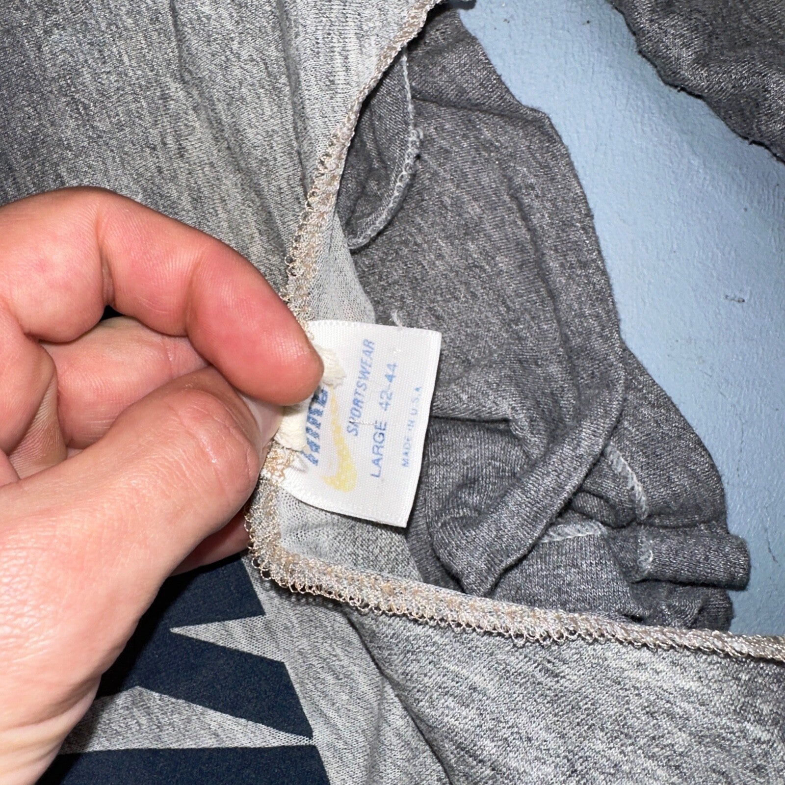 Nike 70s Lot of 8 VTG T Shirt Orange Tag Gray Swoosh Soft Chopped Front Team