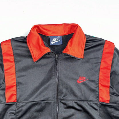 Nike Vintage 1985 Air Jordan Jacket Bred Chicago L RARE Black Red Poly 80s