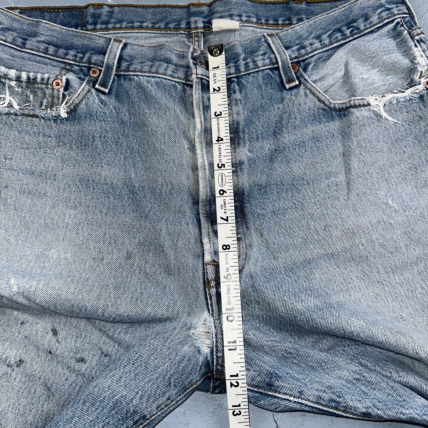 Levis 501 Vintage Y2K XX Straight Leg Jeans 90s Blue Light Wash 38x30 Act 35x26