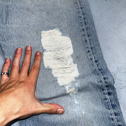 Levis 501 Vintage 90s XX Straight Leg Mexico Jeans 34x36 Light Wash Act 31x33