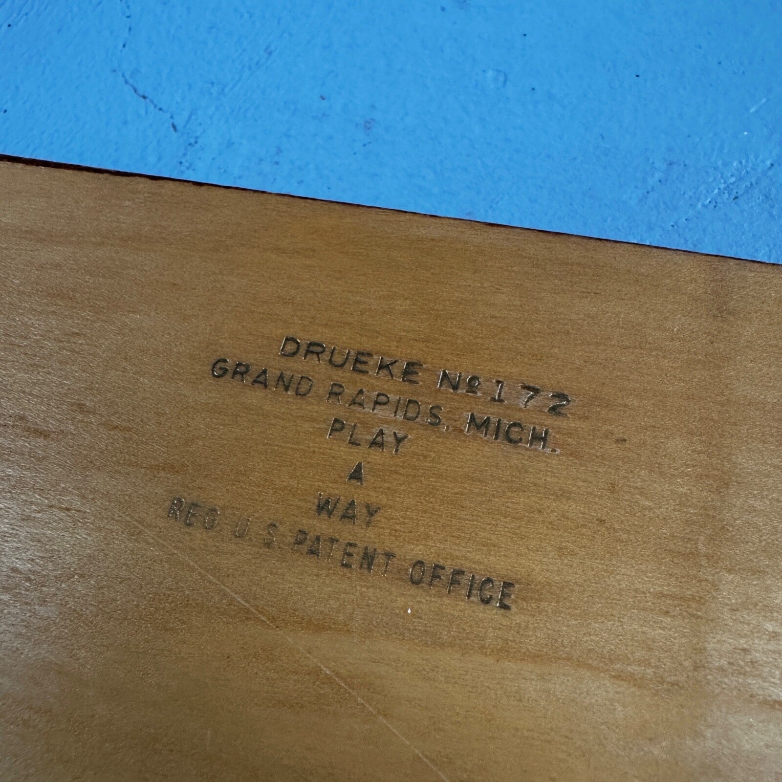 Vintage Drueke Solid Wood Large Chess Board 1960s MCM Grand Rapids 172 16"