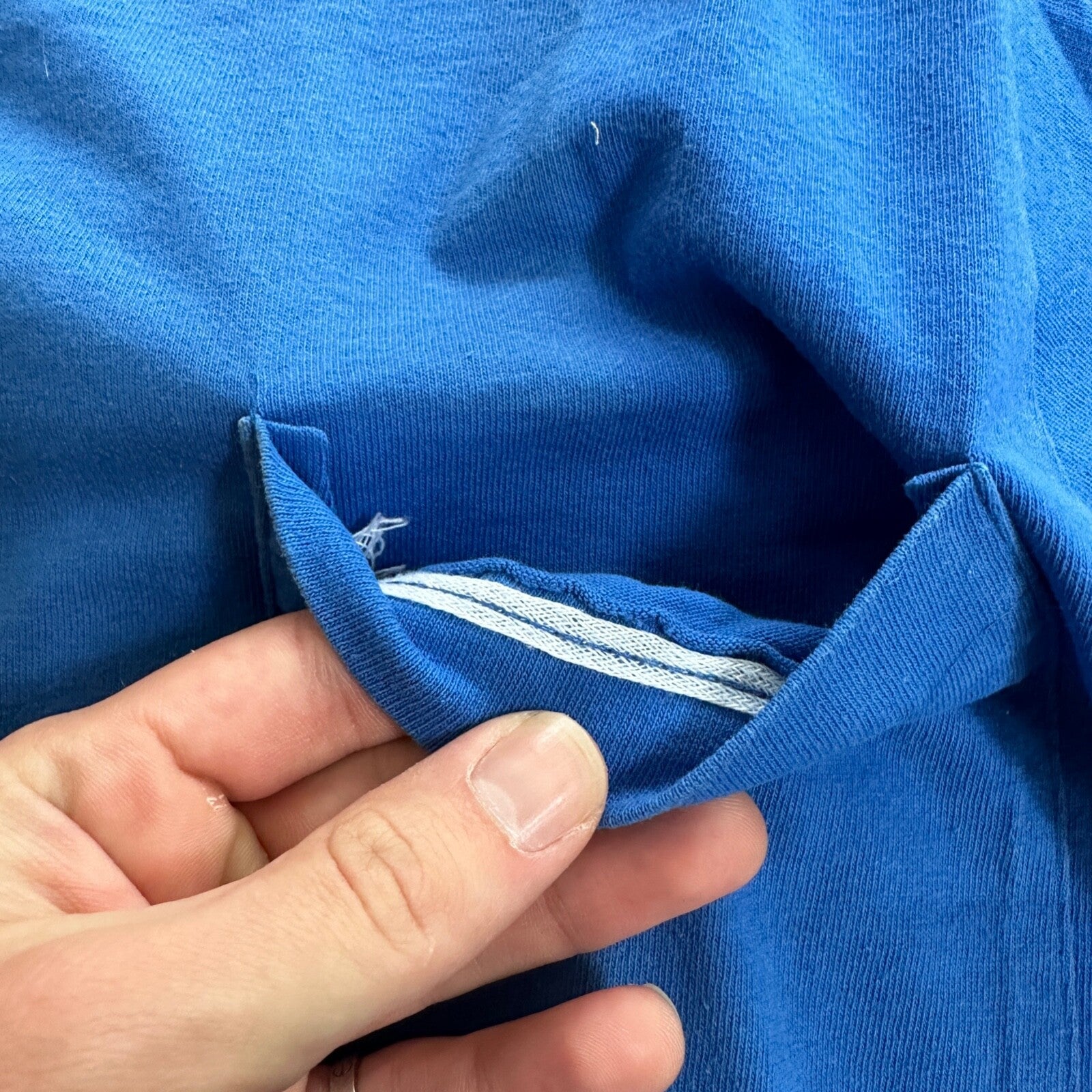 BVD Blank Blue Vintage T Shirt Salem Oregon Weeknd Sams Turtle Pocket Selvedge