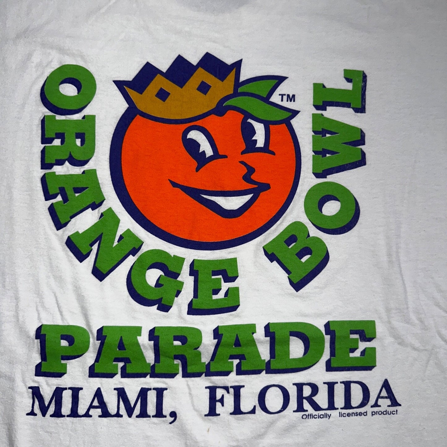 Orange Bowl Parade Miami Florida 90s VTG T Shirt Screen Stars 1995 Art Fun Music