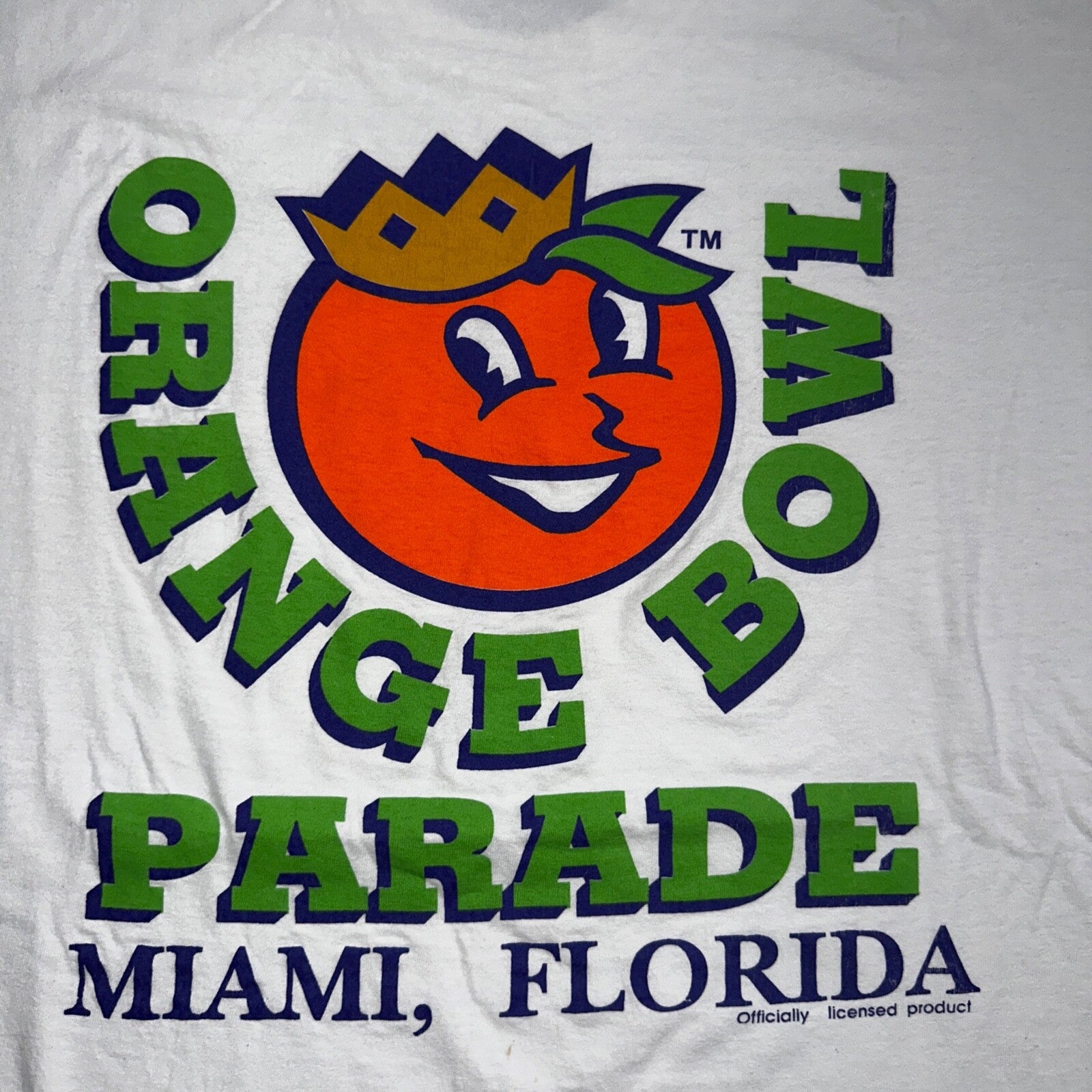 Orange Bowl Parade Miami Florida 90s VTG T Shirt Screen Stars 1995 Art Fun Music