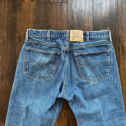 Vintage Y2K 90s Levis 501 XX Button Fly Light Wash 40x30 Jeans Act 36x26