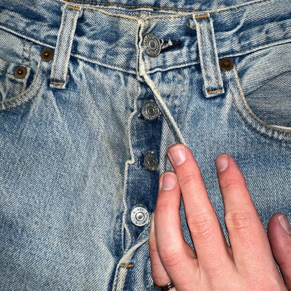 Levis 501 Vintage 80s Redline Selvedge USA XX Jeans Light Wash 29x34 Act 27x28