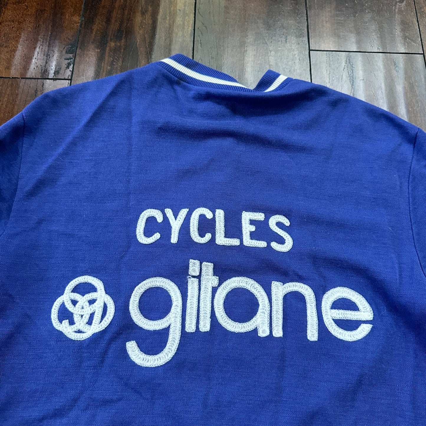 Cycle Gitane 1960s Quarter Zip Crewneck Sweater Chain Stitch Rockabilly 60s RARE