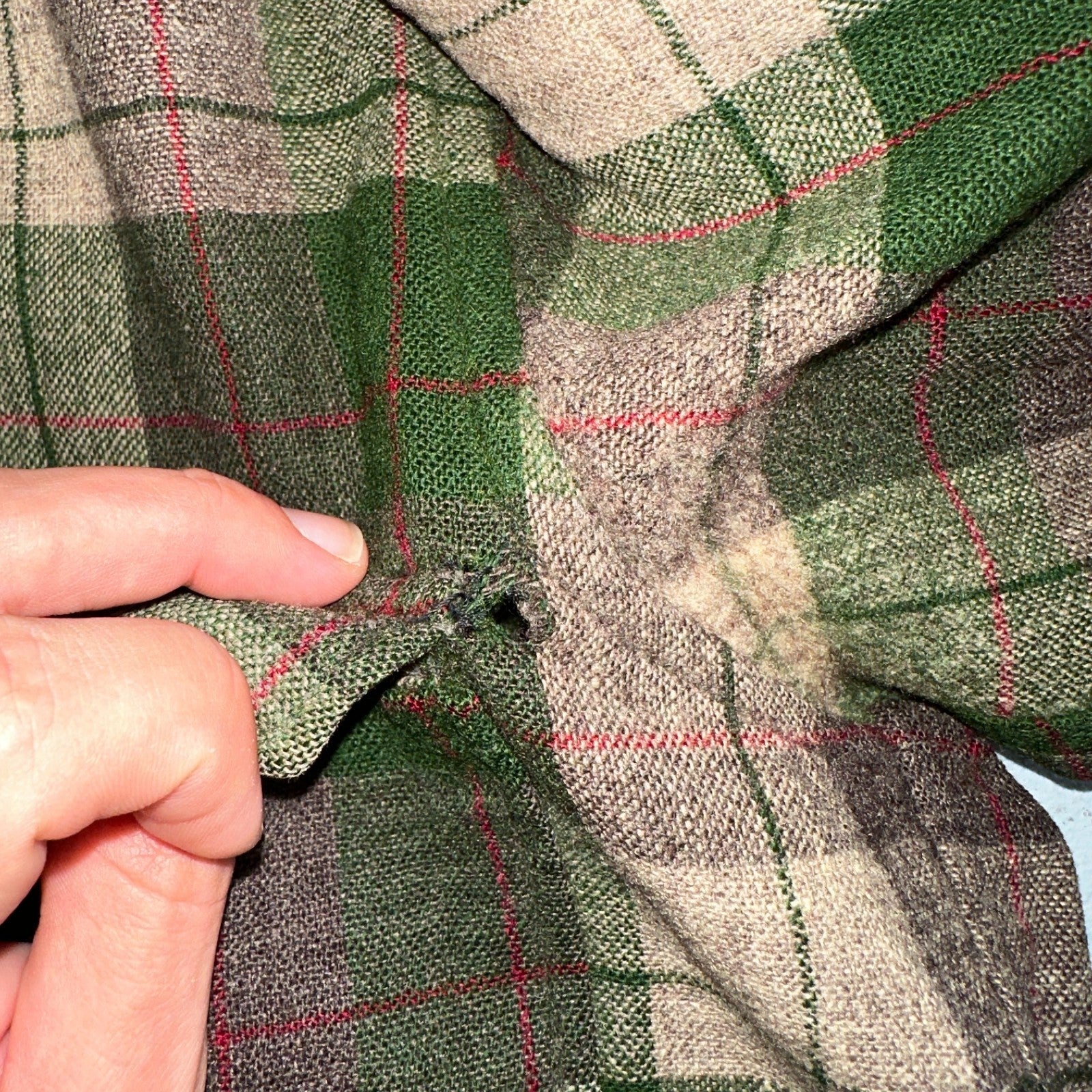 Pendleton VTG BR Baker Shirt Plaid 100% Wool Button Down Size M Plaid 1950s Camp