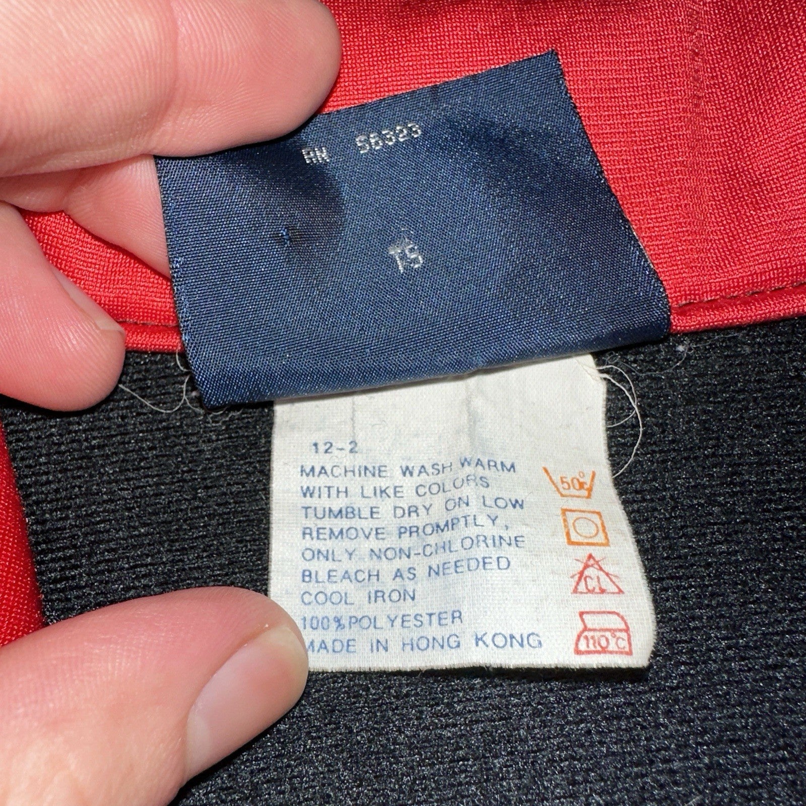 Nike Vintage 1985 Air Jordan Jacket Bred Chicago L RARE Black Red Poly 80s