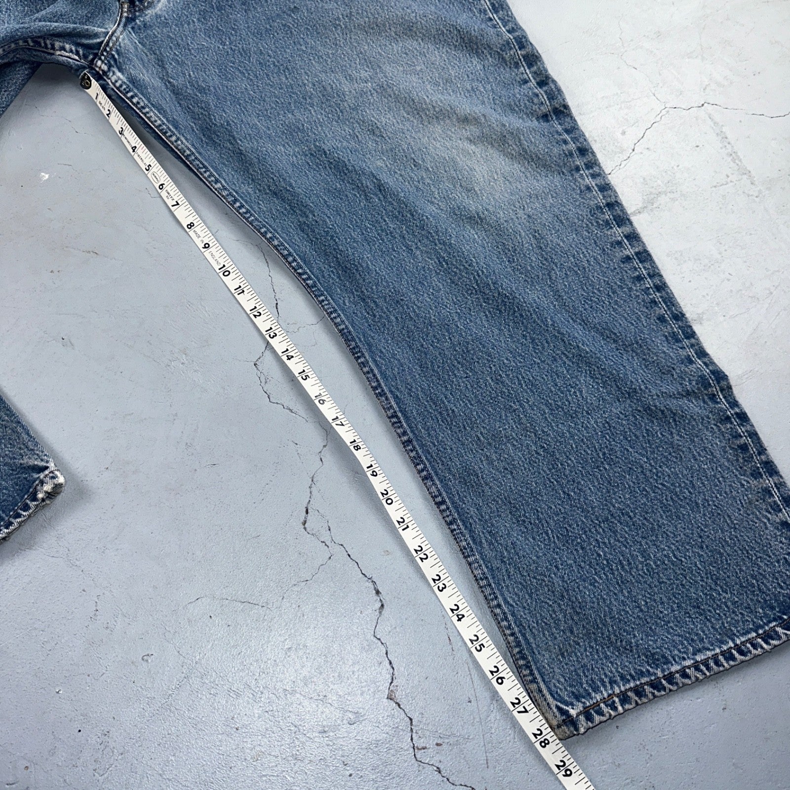 Levis 501 Vintage 90s Mex XX Straight Leg Jeans Blue Light Wash 56x32 Act 50x28