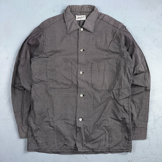 Vintage 40s Amberley Shirt Classic Rockabilly Artist Long Sleeve Modernist 14 S