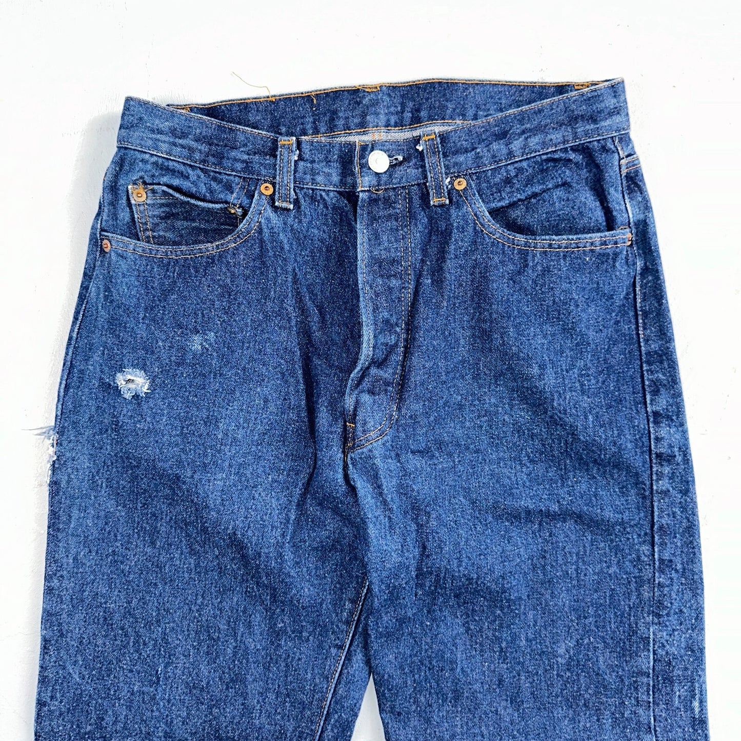 Levis 501 Vintage 80s USA XX Straight Leg Jeans Blue Dark Wash 34x34 Act 30x29