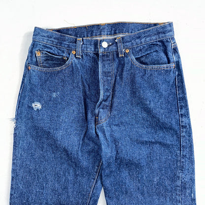 Levis 501 Vintage 80s USA XX Straight Leg Jeans Blue Dark Wash 34x34 Act 30x29