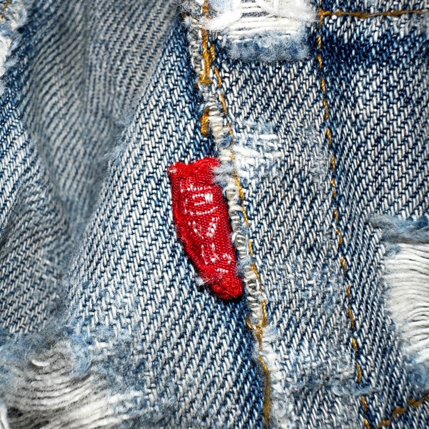 Levis 501 Vintage 70s SS Redline Selvedge USA 66 Jeans Thrashed 31x34 Act 29x30