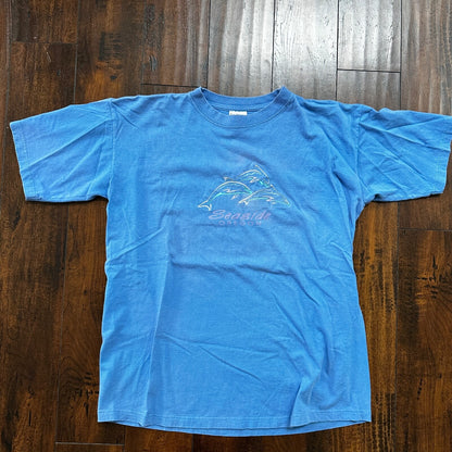 Sansegal Seaside Oregon VTG T Shirt Dolphins Ocean Whales Love Travel XL