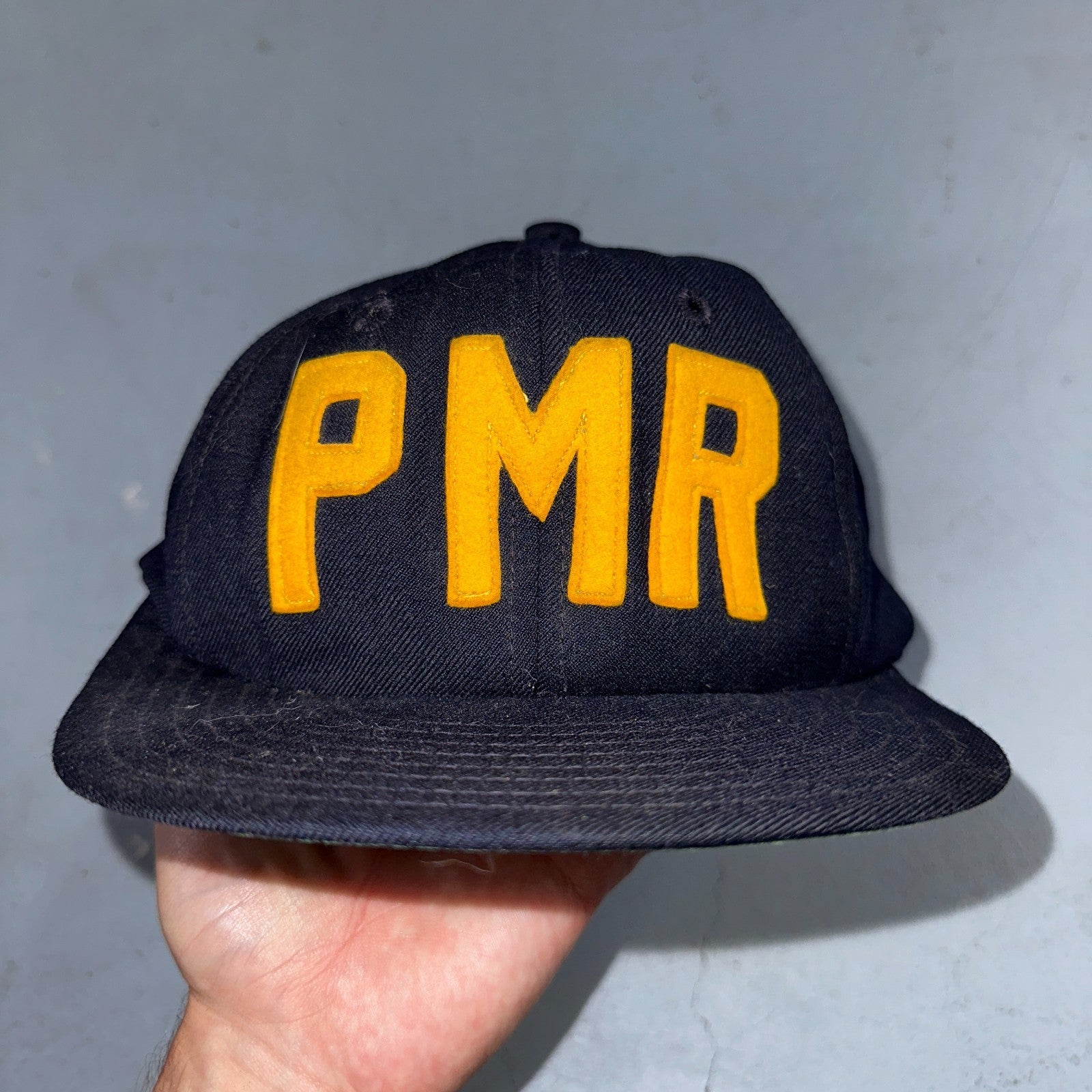 Vintage PMR Snapback Hat Wilson 60s Wool Felt Letters Rare Old School Baseball