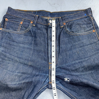 Levis 501 Y2K XX Straight Leg Jeans Blue VTG Dark Wash 34x31 Act 35x30