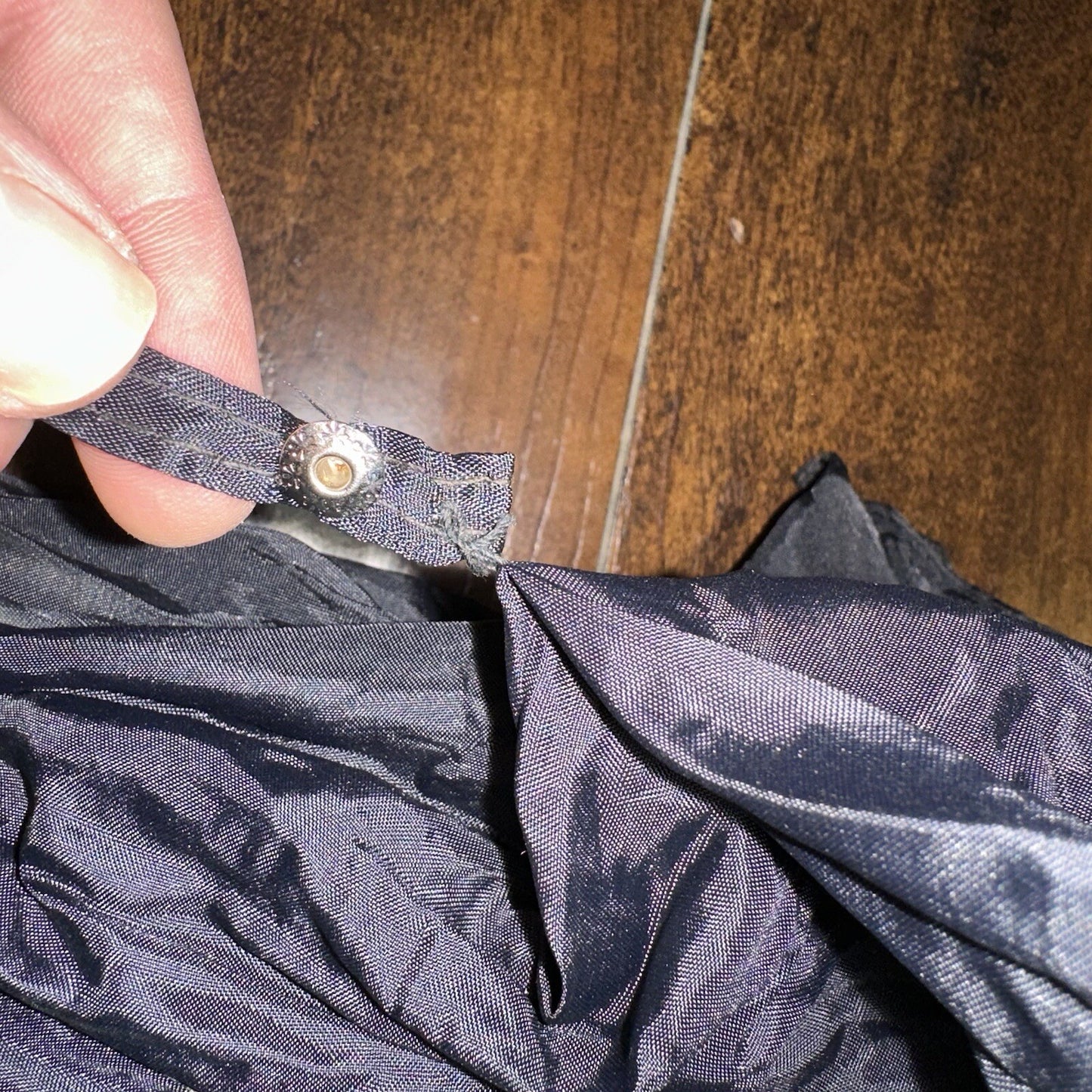 Vintage Telescoping Umbrella Leather Handle and Case 70s 80s Antique Black Basic