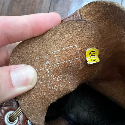 Dr. Martens Pascal Croc Brown Leather Lace-up Boots Women’s Size 6 HEAVY USED