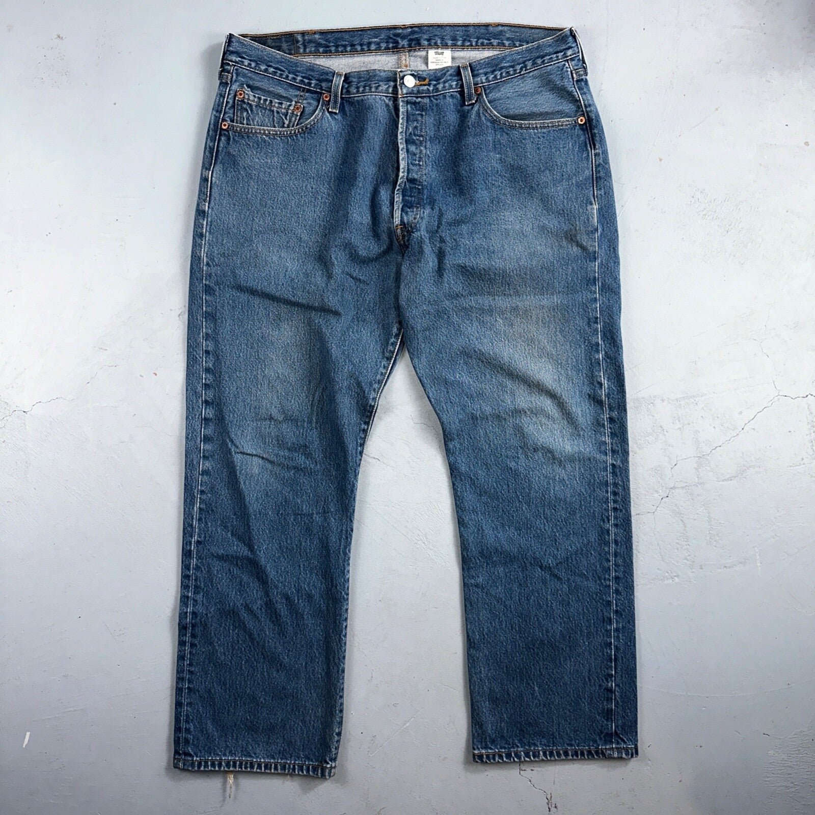 Levis 501 Vintage Y2K XX Straight Leg Jeans Blue Med Wash 42x32 Act 38x28