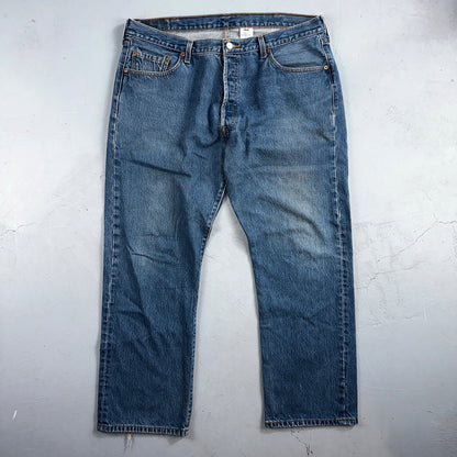 Levis 501 Vintage Y2K XX Straight Leg Jeans Blue Med Wash 42x32 Act 38x28