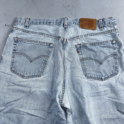 Levis 570 Jeans Mens 40x32 Blue Baggy Wide Loose Denim Pants Tapered 39x30