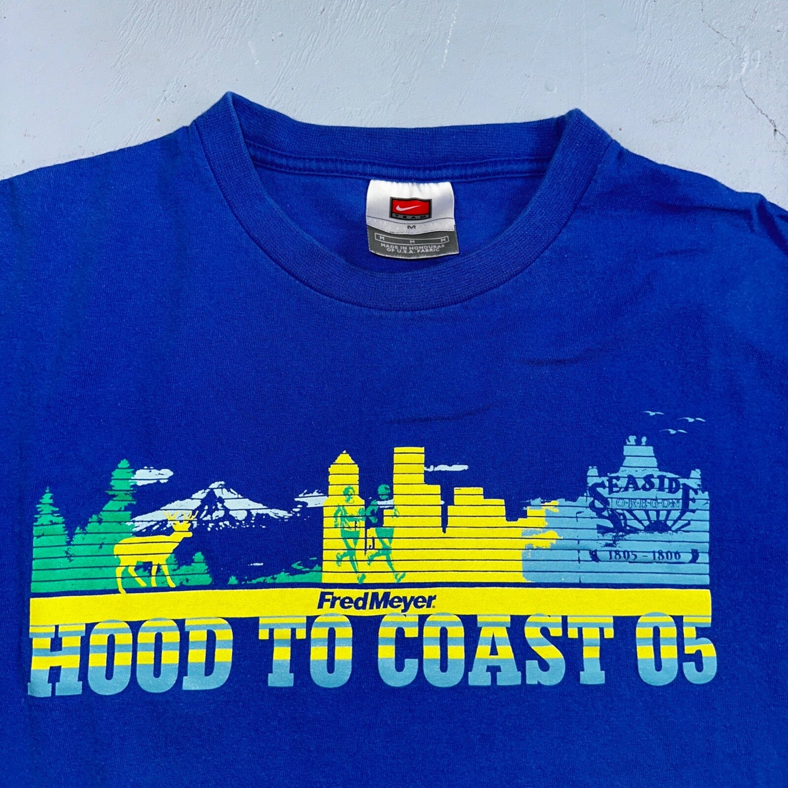 Nike Hood To Coast 2005 Y2K VTG T Shirt Promo Running Race Official Oregon PDX