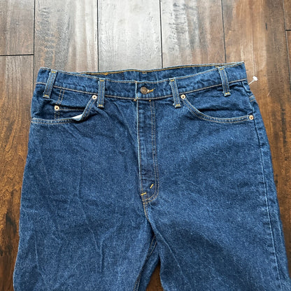 Levis 517 Vintage 90s USA Orange Tab Bootcut Flare Blue Jeans 38x30 35x29