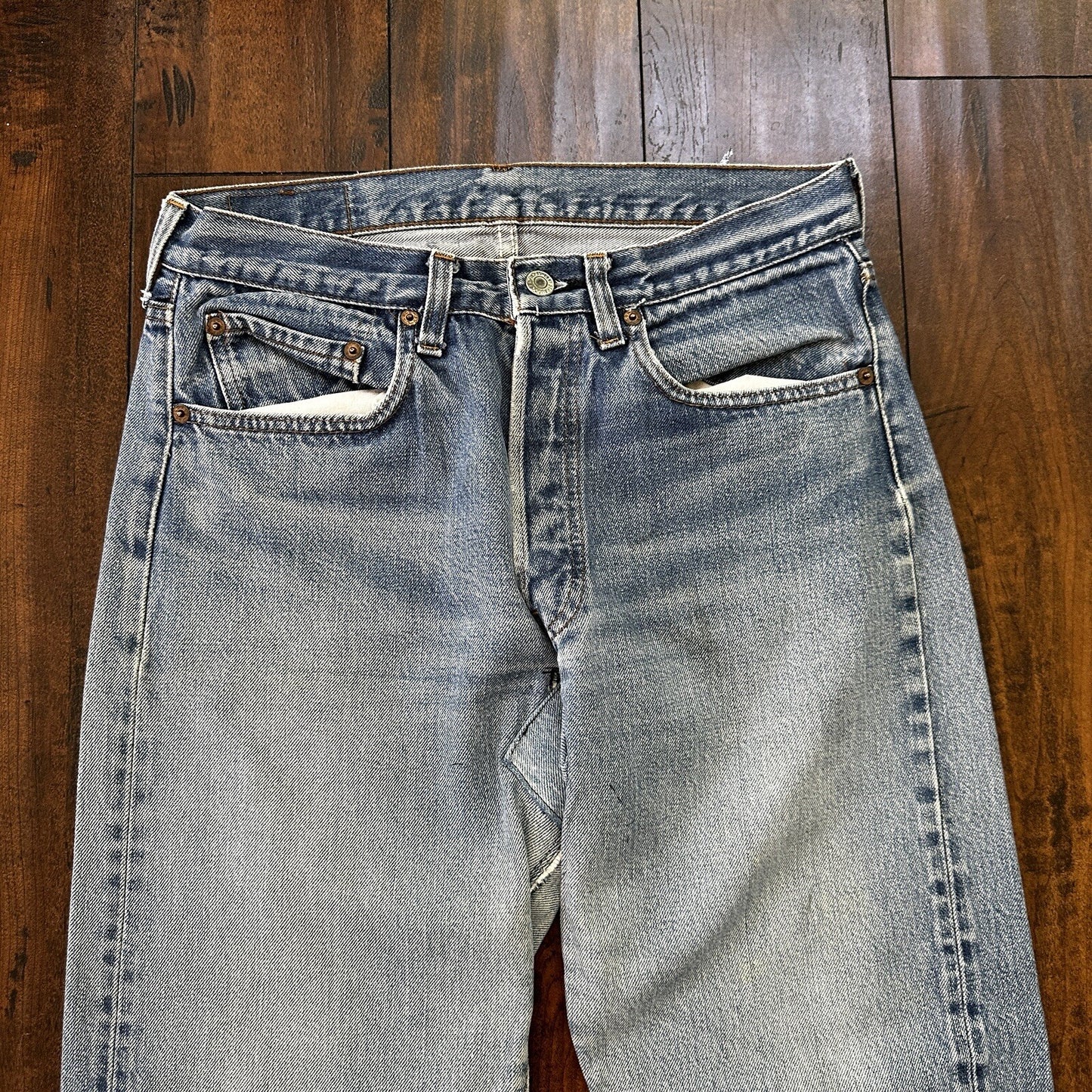Levis Vintage 80s Redline Selvedge USA 501 XX Jeans 66 70s Light 32x36 Act 29x30