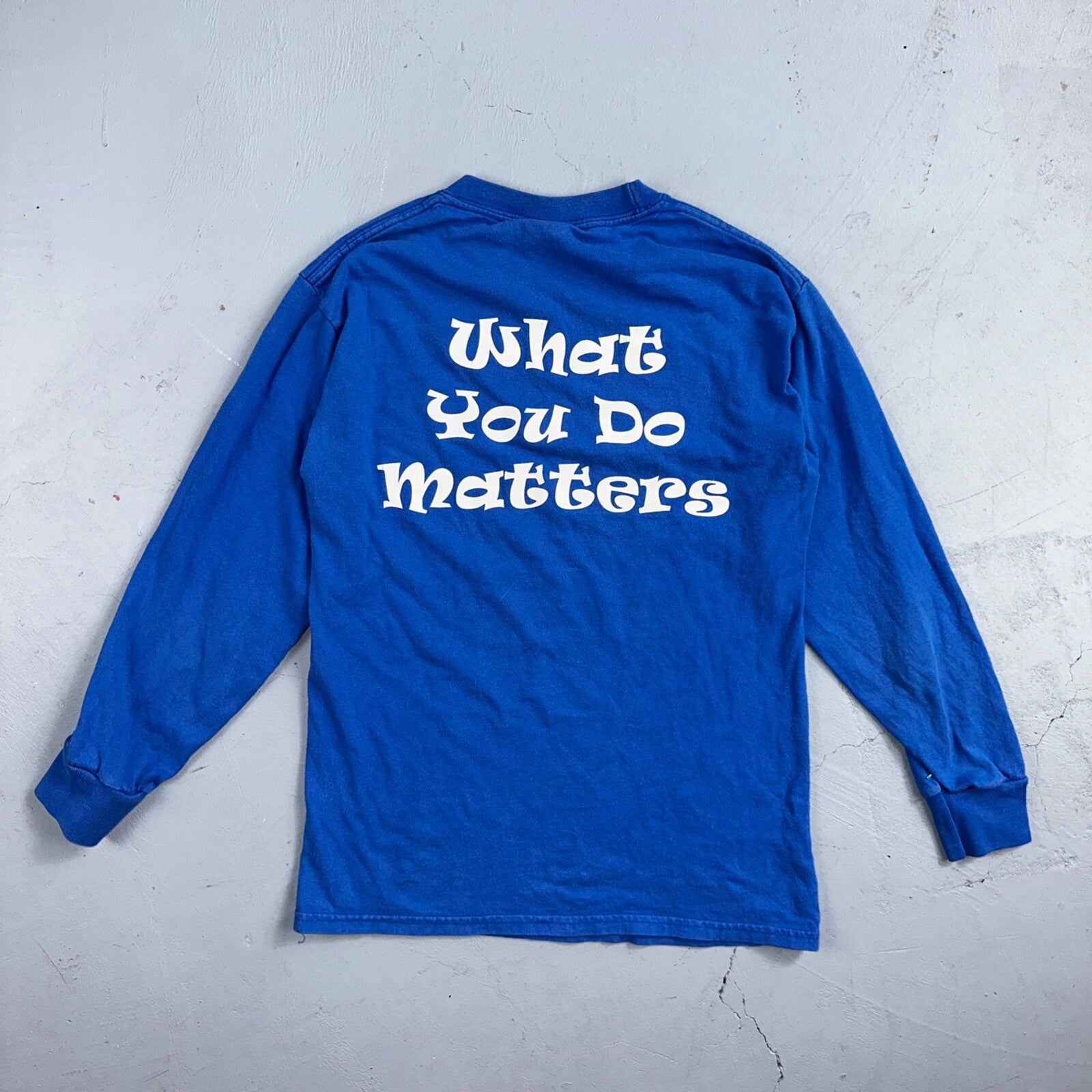 What You DO Matters Y2K T Shirt Astroworld Youth M Blue Long Sleeve Corvallis