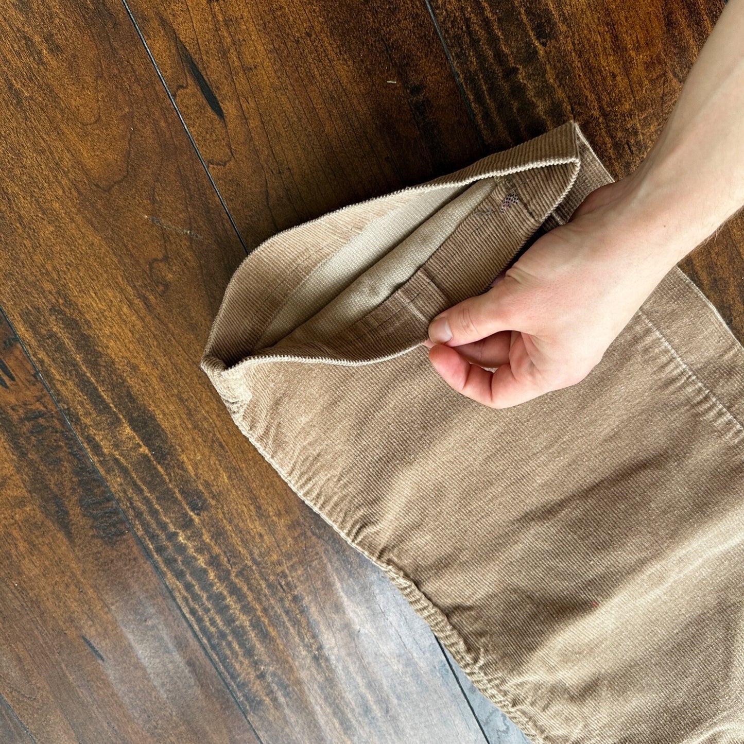 VTG 60s A SMILE USA Brown Corduroy Pants 32 70s 28x25 Capri Cut Cowboy RARE