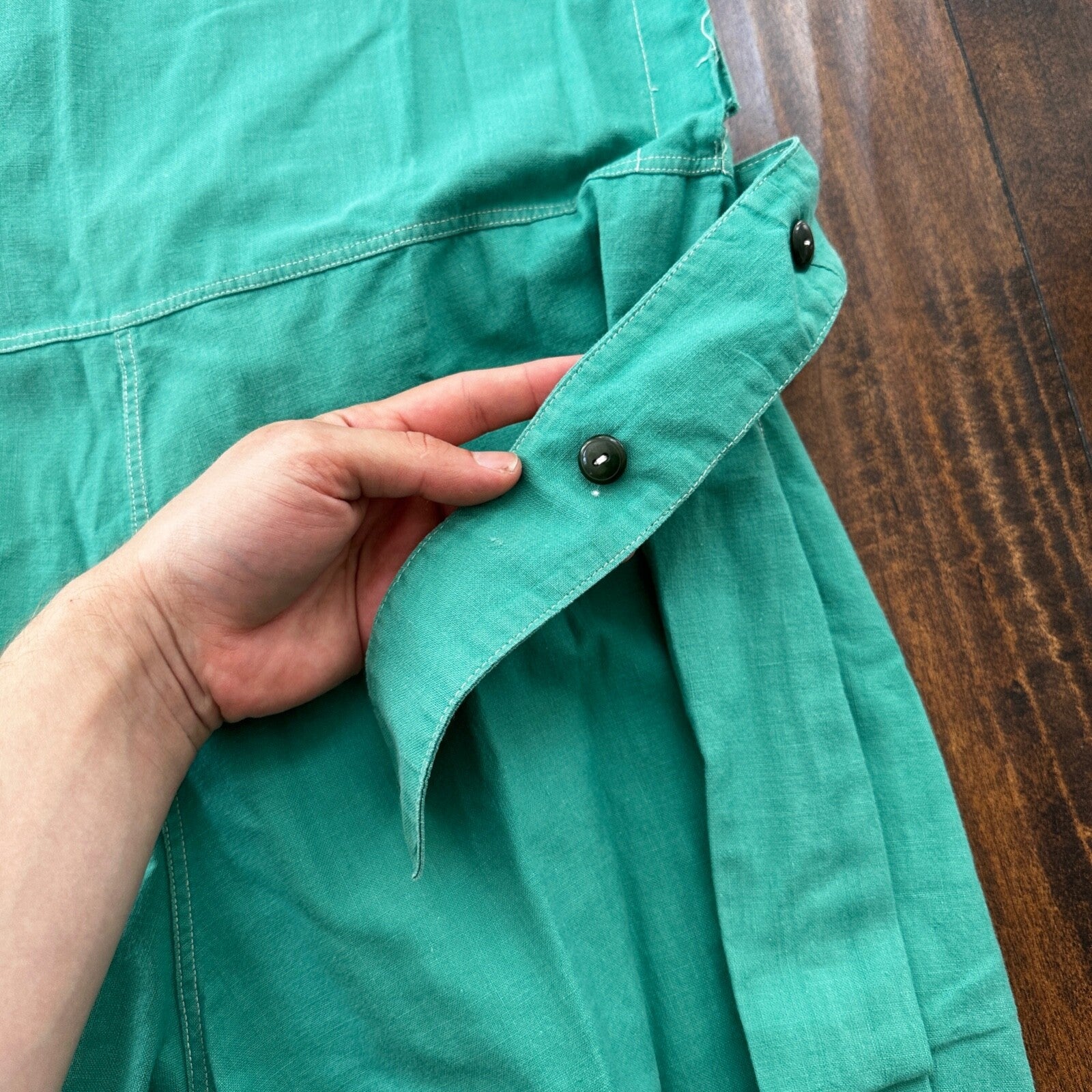 Vintage USA Rockabilly Womens Dress Skirt 60s 70s Green Cute Summer