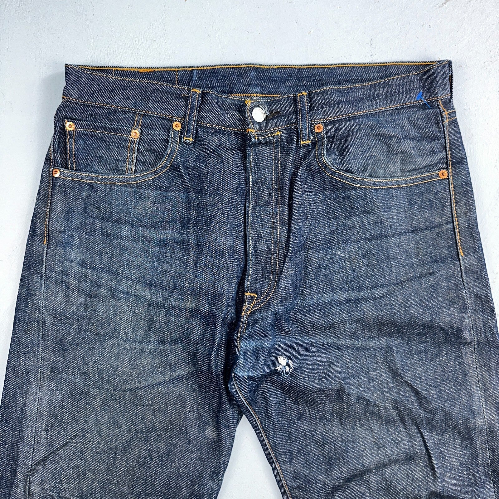 Levis 501 Y2K XX Straight Leg Jeans Blue VTG Dark Wash 34x31 Act 35x30
