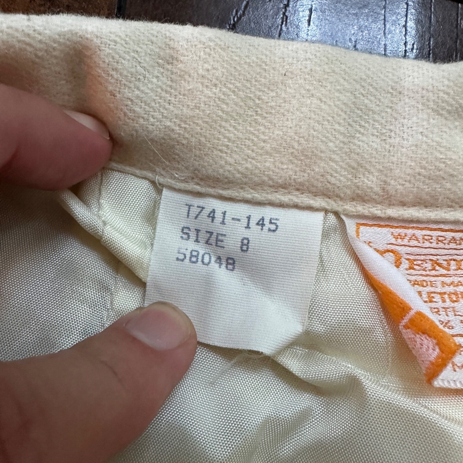 Vintage 60s Pendleton Women's Virgin Wool Size 8 Pants White Rockabilly 25x24