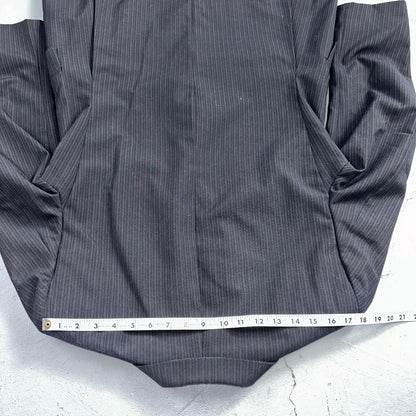 VTG Mens 3 PC Suit 42 Jacket Coat Pants Black Vest Rockabilly 70s American Trend