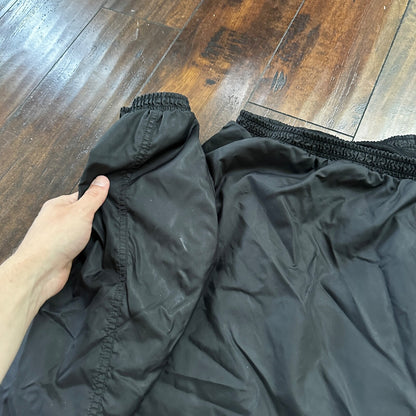 VTG 90s Nike Windbreaker Track Jacket XL Black Basic Simple Has Flaws