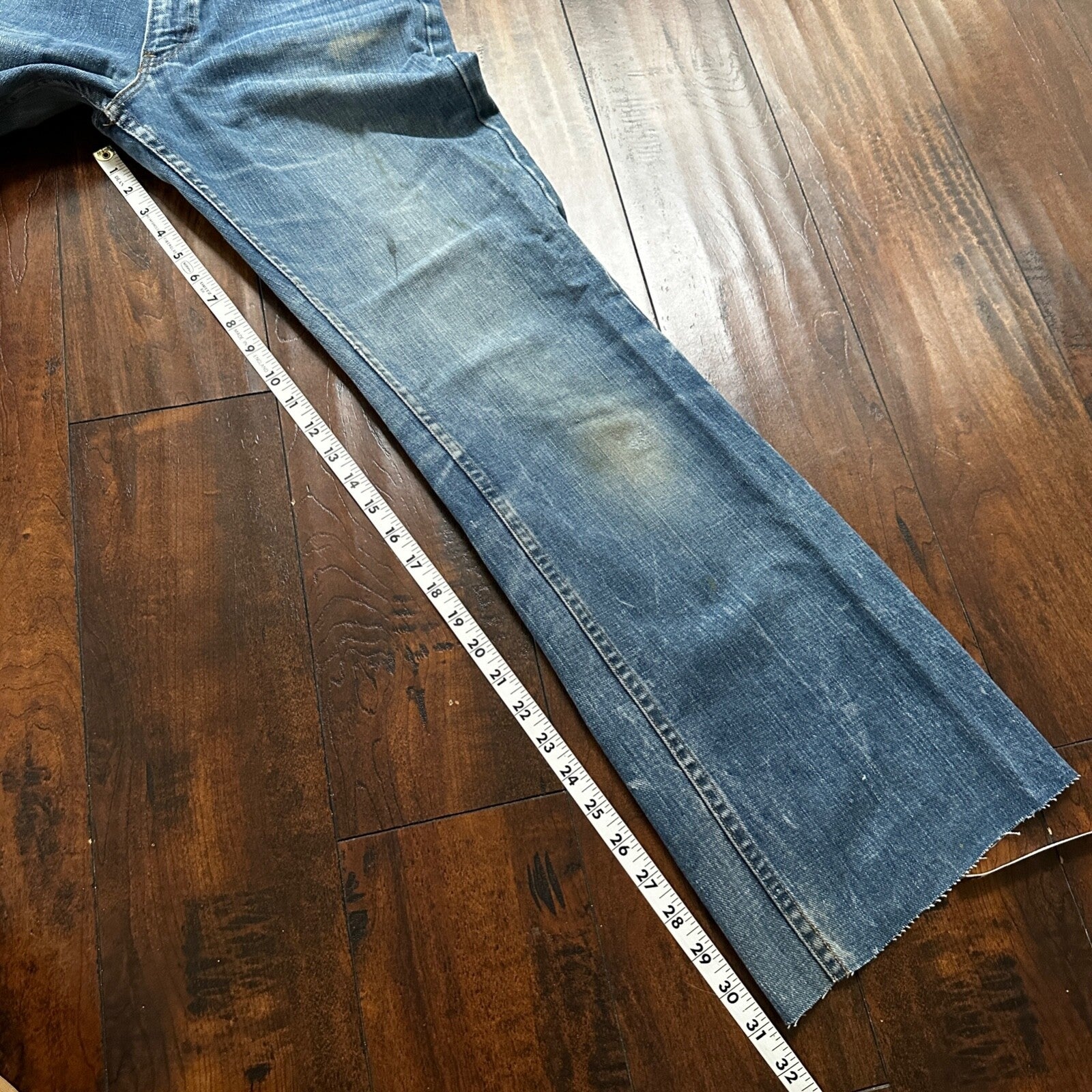 VTG Sears Put On 70s Pants 32x33 501 Bell Bottom Flare Rockabilly Cowboy 28x31