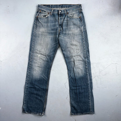 Levis 501 Vintage Y2K XX Straight Leg Jeans Blue Med Wash 33x32 Act 32x31