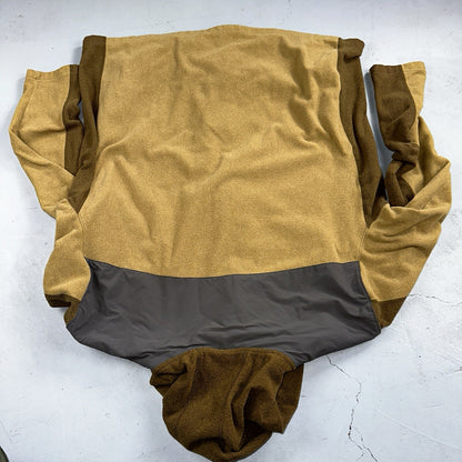Patagonia Jacket Men's XL Tan Cedars Fleece Zip Chest Pocket Zipper Damaged