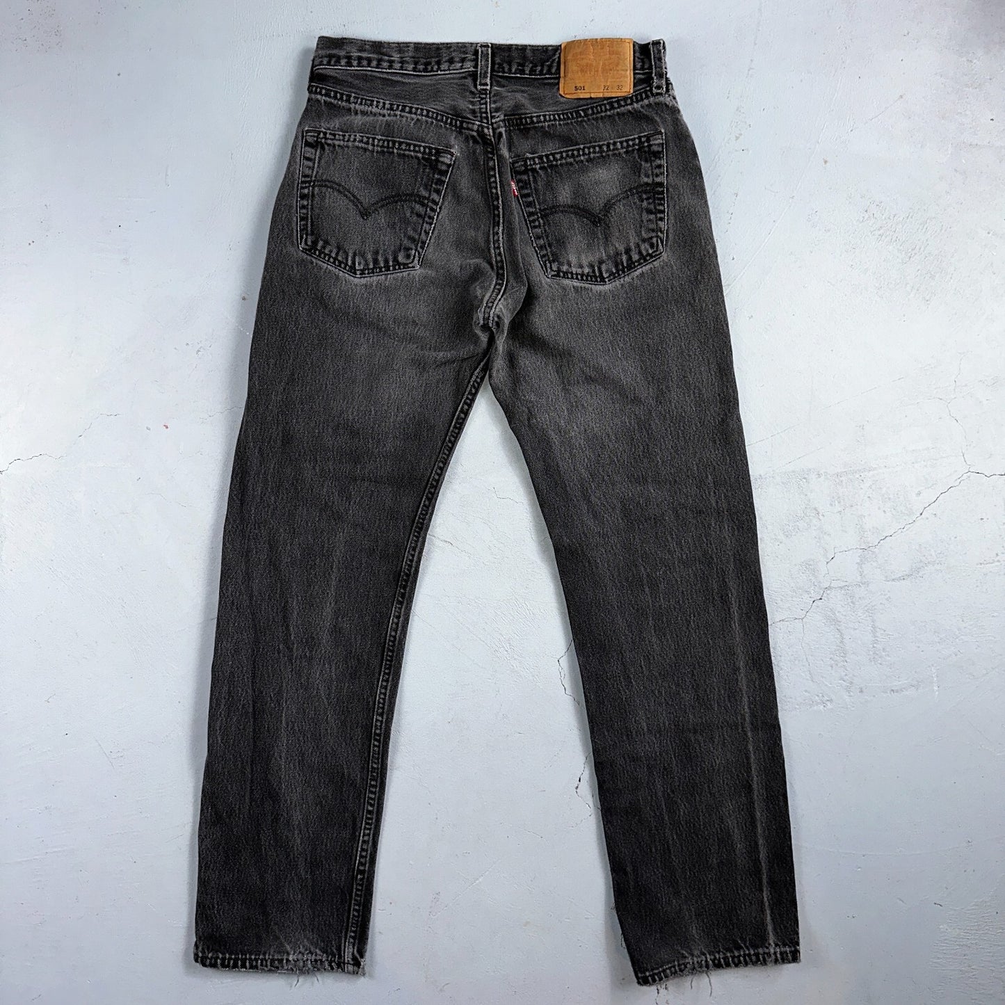 Levis 501 Vintage 90s USA XX Straight Leg Jeans Black Med Wash 32x32 Act 30x30