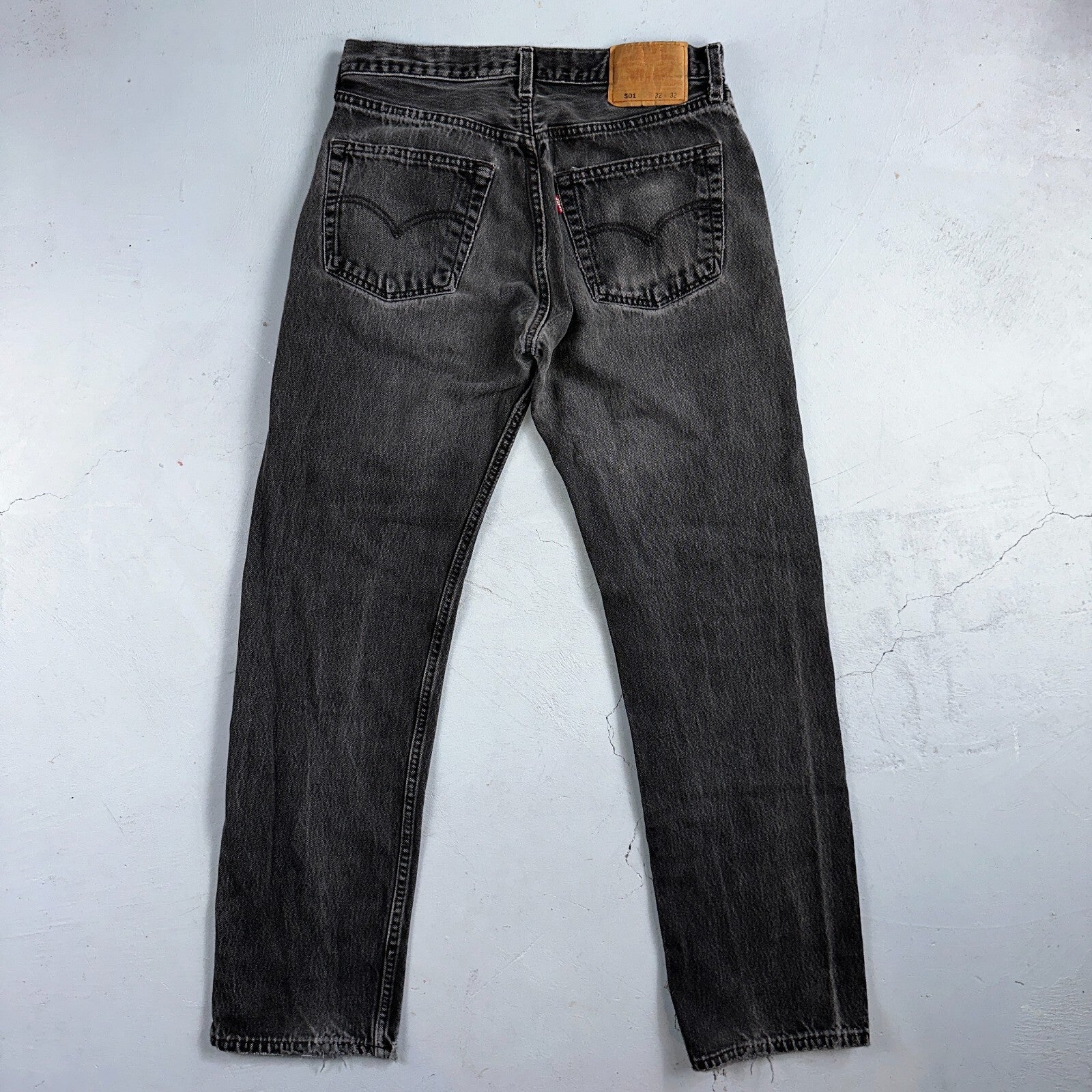 Levis 501 Vintage 90s USA XX Straight Leg Jeans Black Med Wash 32x32 Act 30x30