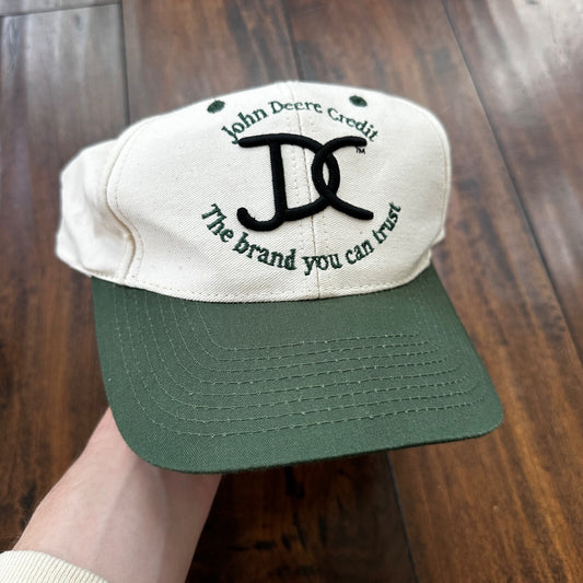 John Deere Credit VTG Hat Cap Snapback JDC Brand Trust Funny Finance Union