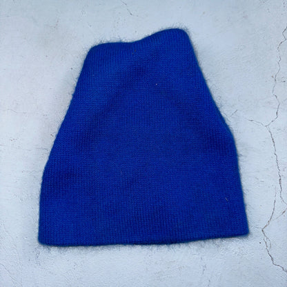 Vintage Geometric Ski Winter Gear Knit Beanie Hat Red & Blue USA 80s S Look