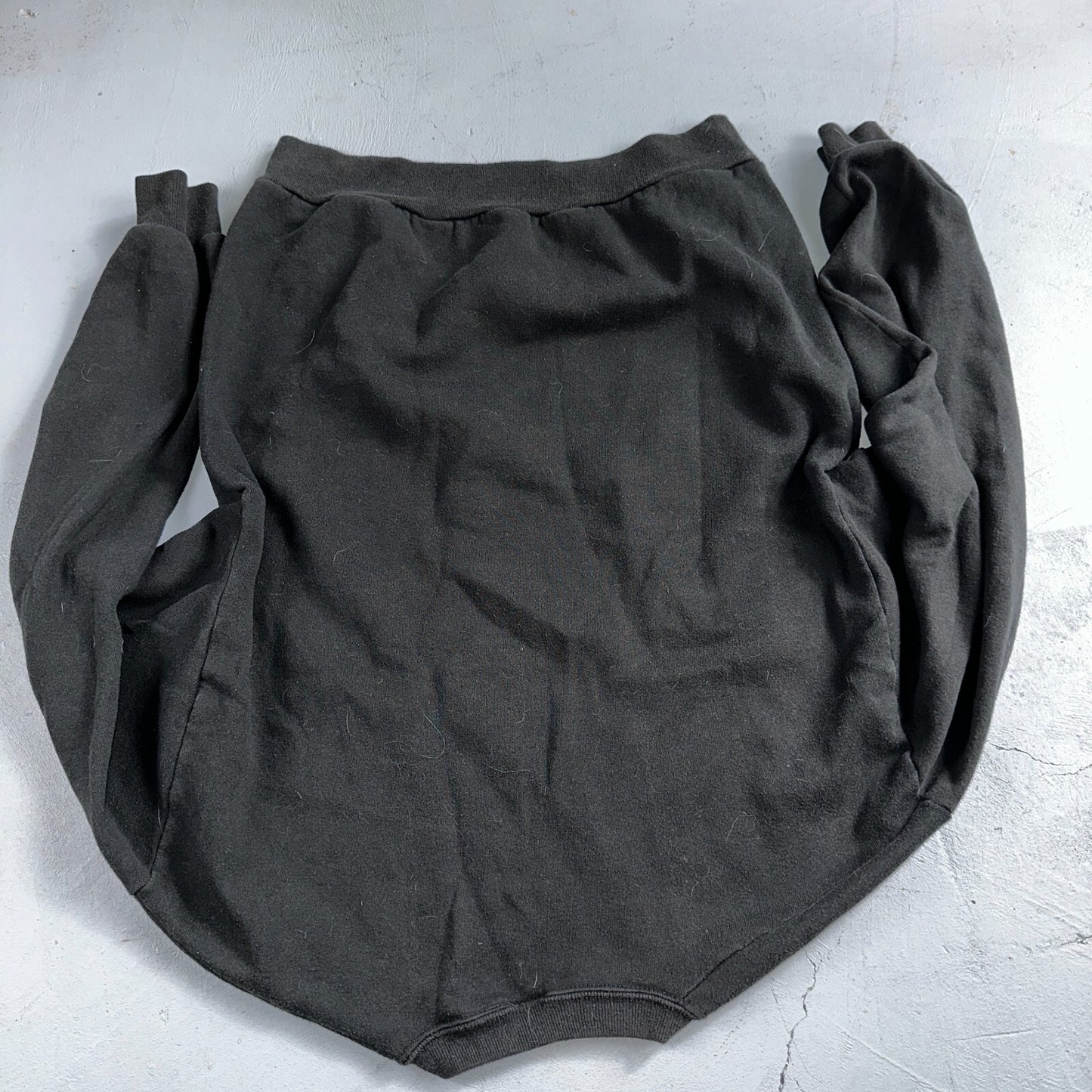 JERZEES Blank Black VTG Crew Neck Sweatshirt Black 90s No Graphic Basic L USA